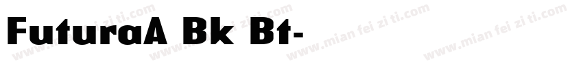 FuturaA Bk Bt字体转换